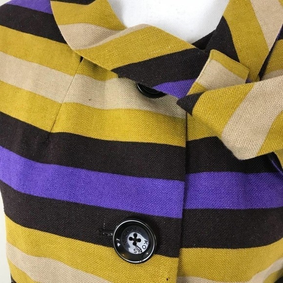 Michael Michael Kors Striped Linen Collar Vest size 4 - Picture 9 of 13